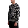 image:imageKARL LAGERFELD Mens Long Sleeve Floral Wool Blend SweaterBlackWhite