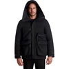 image:imageKARL LAGERFELD Mens Long Sleeve Four Front Pockets Wool Blend Hooded JacketBlack