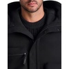 image:imageKARL LAGERFELD Mens Long Sleeve Four Front Pockets Wool Blend Hooded JacketBlack