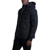 image:imageKARL LAGERFELD Mens Plaid Hooded Down JacketPuffer BlackGrey
