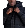 image:imageKARL LAGERFELD Mens Plaid Hooded Down JacketPuffer BlackGrey