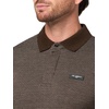 image:imageKARL LAGERFELD Mens Straight Collar Chest Logo Textured Short Sleeve PoloBrown