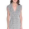 image:imageKARL LAGERFELD Paris Womens Abstract Jacquard Collared Sleeveless Blazer DressBlack  Soft White