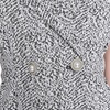 image:imageKARL LAGERFELD Paris Womens Abstract Jacquard Collared Sleeveless Blazer DressBlack  Soft White