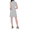 image:imageKARL LAGERFELD Paris Womens Abstract Jacquard Collared Sleeveless Blazer DressBlack  Soft White