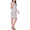 image:imageKARL LAGERFELD Paris Womens Abstract Jacquard Collared Sleeveless Blazer DressTruffle  Soft White