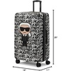 image:imageKARL LAGERFELD Paris Womens Logo Explosion Upright Hardside Suitcase Multi LargeBlackWhite