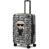 image:imageKARL LAGERFELD Paris Womens Logo Explosion Upright Hardside Suitcase Multi LargeBlackWhite