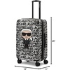 image:imageKARL LAGERFELD Paris Womens Logo Explosion Upright Hardside Suitcase Multi LargeBlackWhite