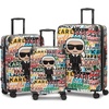 image:imageKARL LAGERFELD Paris Womens Logo Explosion Upright Hardside Suitcase Multi LargeMulti