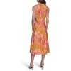 image:imageKARL LAGERFELD Paris Womens Mock Neck Patterned Contrasting Colors Midi DressPersimmon Multi