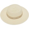image:imageKARL LAGERFELD Paris Womens St Tropez Straw Sunhat with Logo Ivory One Size