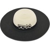 image:imageKARL LAGERFELD Paris Womens Straw Sunhat with Peek A Boo Patches BlackIvory One Size