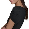 image:imageKARL LAGERFELD Short Ruched Sleeve Jewel Neck Sheath Mini DressBlack