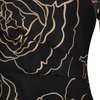 image:imageKARL LAGERFELD Short Ruched Sleeve Jewel Neck Sheath Mini DressBlackGold