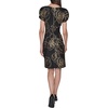 image:imageKARL LAGERFELD Short Ruched Sleeve Jewel Neck Sheath Mini DressBlackGold