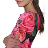 image:imageKARL LAGERFELD Short Ruched Sleeve Jewel Neck Sheath Mini DressBlackPink Sherbert Multi