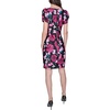 image:imageKARL LAGERFELD Short Ruched Sleeve Jewel Neck Sheath Mini DressBlackWine Multi