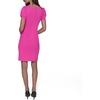 image:imageKARL LAGERFELD Short Ruched Sleeve Jewel Neck Sheath Mini DressBright Fuschia