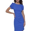 image:imageKARL LAGERFELD Short Ruched Sleeve Jewel Neck Sheath Mini DressElectric Indigo
