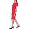 image:imageKARL LAGERFELD Short Ruched Sleeve Jewel Neck Sheath Mini DressFiery Red