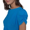 image:imageKARL LAGERFELD Short Ruched Sleeve Jewel Neck Sheath Mini DressFrench Blue