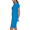 image:imageKARL LAGERFELD Short Ruched Sleeve Jewel Neck Sheath Mini DressFrench Blue