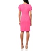 image:imageKARL LAGERFELD Short Ruched Sleeve Jewel Neck Sheath Mini DressFuschia
