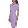 image:imageKARL LAGERFELD Short Ruched Sleeve Jewel Neck Sheath Mini DressIris