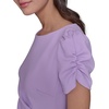 image:imageKARL LAGERFELD Short Ruched Sleeve Jewel Neck Sheath Mini DressIris