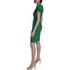 image:imageKARL LAGERFELD Short Ruched Sleeve Jewel Neck Sheath Mini DressLush Green