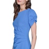 image:imageKARL LAGERFELD Short Ruched Sleeve Jewel Neck Sheath Mini DressPalace Blue