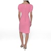 image:imageKARL LAGERFELD Short Ruched Sleeve Jewel Neck Sheath Mini DressPink Sherbert