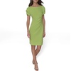 image:imageKARL LAGERFELD Short Ruched Sleeve Jewel Neck Sheath Mini DressSnap Pea
