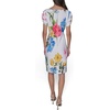 image:imageKARL LAGERFELD Short Ruched Sleeve Jewel Neck Sheath Mini DressSoft White Multi