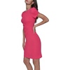 image:imageKARL LAGERFELD Short Ruched Sleeve Jewel Neck Sheath Mini DressTeaberry