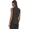 image:imageKARL LAGERFELD Sleeveless Collared Button Front BlouseBlackSoft White