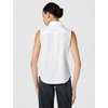 image:imageKARL LAGERFELD Sleeveless Collared Button Front BlouseWhite