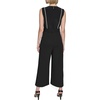 image:imageKARL LAGERFELD Womens Belted Scuba Crepe Sleeveless JumpsuitBlack Soft White