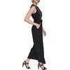 image:imageKARL LAGERFELD Womens Belted Scuba Crepe Sleeveless JumpsuitBlack Soft White