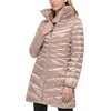 image:imageKARL LAGERFELD Womens Chevron Quilted Full Length Puffer JacketQuilted Sand