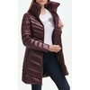 image:imageKARL LAGERFELD Womens Chevron Quilted Full Length Puffer JacketQuilted Sangria