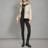 image:imageKARL LAGERFELD Womens Chevron Quilted Short PufferAdjustable Hem Sand