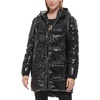 image:imageKARL LAGERFELD Womens Chevron Quilted Short PufferGlossy Black
