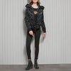 image:imageKARL LAGERFELD Womens Chevron Quilted Short PufferLogo Black