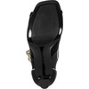 image:imageKARL LAGERFELD Womens Delainey Peep Toe Sandal Bootie With Pearl EmbellishmentsBlackBright White