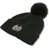 image:imageKARL LAGERFELD Womens Disco Kitty Faux Fur Pom Sparkle Set Hat ScarfBlack