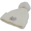 image:imageKARL LAGERFELD Womens Disco Kitty Faux Fur Pom Sparkle Set Hat ScarfIvory