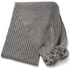 image:imageKARL LAGERFELD Womens Double Pom Knit ScarfHeather Granite