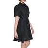 image:imageKARL LAGERFELD Womens Embellished Puff Sleeve Taffeta a Line DressBlack